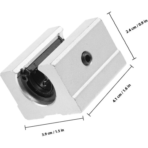 2Pcs Sbr12 Linear Rail Bearing Blocks Open Slide Linear Motion Shaft Blocks for Precision Machinery Alignment 1