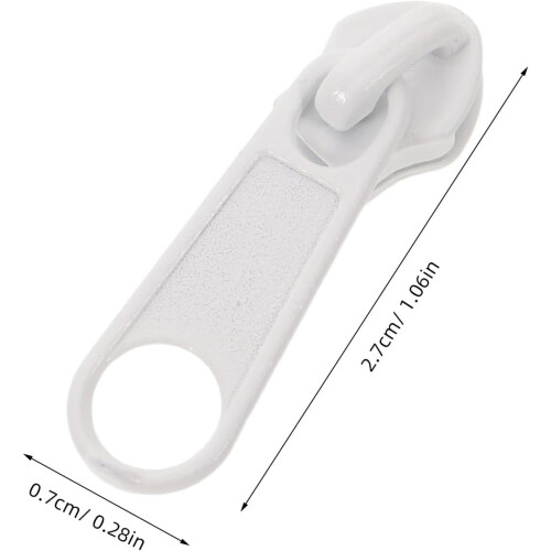 100pcs Nylon Zipper Head Pulls Metal Slider Replacement Detachable Repair Tabs 1