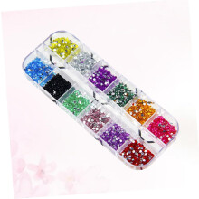2000 piezas de pegatinas de diamantes de imitación y purpurina de colores para decoración de uñas, ideales para hacer en casa.