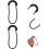 100pcs U Shape Zipper Pulls Replacement Removable for Luggage Suitcase Coats Backpack Zipper Ends Puller Detachable Accessory 1