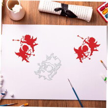 2 piezas de troqueles de corte de metal de acero al carbono con diseño de ángel y cupido para manualidades.