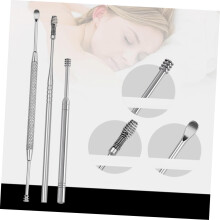 Lot de 21 cure-oreilles en acier inoxydable, accessoires de soin des oreilles pour une utilisation à domicile, avec boîte de rangement.