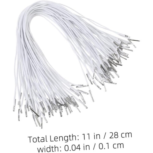 Cordon élastique barbelé, boucle extensible réglable avec extrémités métalliques, 150 pièces C 1