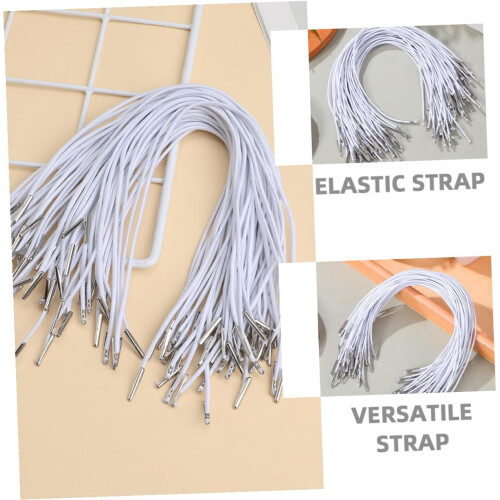 Elastic Barbed Cord Adjustable Stretch Loop Band with Metal Ends 150pcs C 2