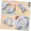 Elastic Barbed Cord Ajustável Stretch Loop Band com Metal Ends 150pcs C 7