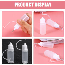 12 buc sticle de plastic cu vârf de ac pentru adăugarea de orificii de pin pentru aplicator de ulei