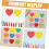 2 Sets Valentinstag Herzförmige Papier-Ausschnitte DIY Bastelset 3