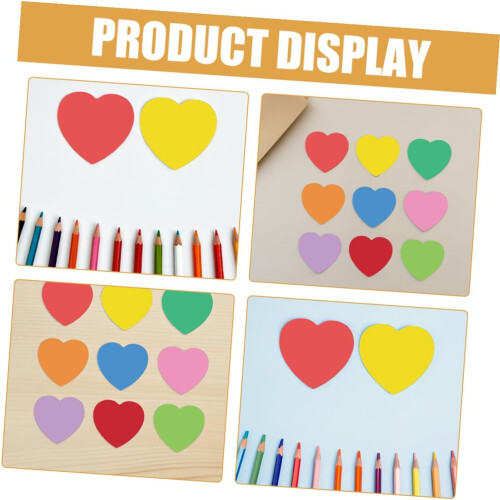 2 Sets Valentinstag Herzförmige Papier-Ausschnitte DIY Bastelset 2