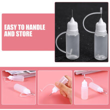 Lot de 12 flacons en plastique à embout aiguille pour applicateur d'huile