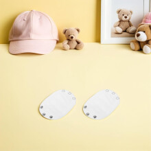 Lot de 12 rallonges de barboteuse garçon/fille en coton à boutons-pression, pour faciliter le change des couches. Patch d'extension blanc.