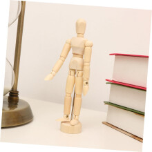 Ensemble de 2 figurines en bois à dessiner, modèle bonhomme, 11,4 cm et 14 cm