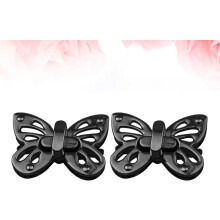 Lot de 2 fermoirs papillon en alliage de zinc, accessoires de quincaillerie pour la réparation de sacs à main et de portefeuilles.