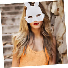 ks prázdná králičí maska pro DIY malování PVC maska králíka na Halloween, maškarní kostým, doplněk