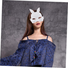 kpl tyhjä kaninaamio tee-se-itse-maalaukseen PVC-pupunaamio halloween-juhliin naamiaisasuasuksi