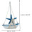 2Pcs Mini Wooden Sailboat Model Decorative Ornament 2