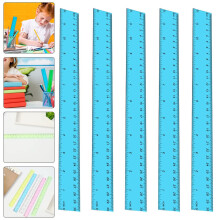 15 Stück gerade Lineale für Schüler, Messwerkzeuge mit Zentimeter-Skala, leichtes Schulzubehör
