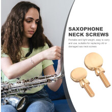 Saxophone Neck Screws 2Pcs Copper Neck Tightening Replacement Parts Lightweight Repair