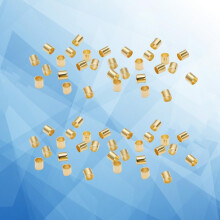 1500Pcs Golden 2.5mm Copper Crimp Tube Beads para jóias fazendo acessórios DIY, 3pcs Beads Set
