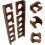 Support mural en bois pour cannes à pêche (lot de 2), style rustique. 8