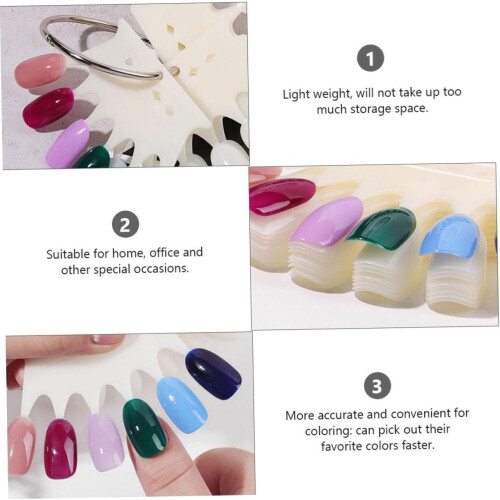 2 τεμάχια Crown Card Nail Art Display Tips Sector Fan Boards για εξάσκηση νυχιών 2