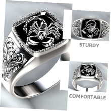 2 stuks vintage schorpioenringen voor mannen, stijlvolle sieraden, een elegant cadeau voor jubilea en speciale gelegenheden.