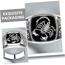 2 Vintage-Skorpionringe für Herren – Stilvoller Schmuck, Geschenkidee für Jubiläen und besondere Anlässe, elegante Präsentation