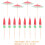 150pcs Synthetic Material Umbrella Cocktail Picks with Watermelon Pattern 1