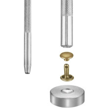 240-teiliges Set doppelseitiger Druckknöpfe (6 mm/8 mm) mit Druckknöpfen und Befestigungswerkzeug