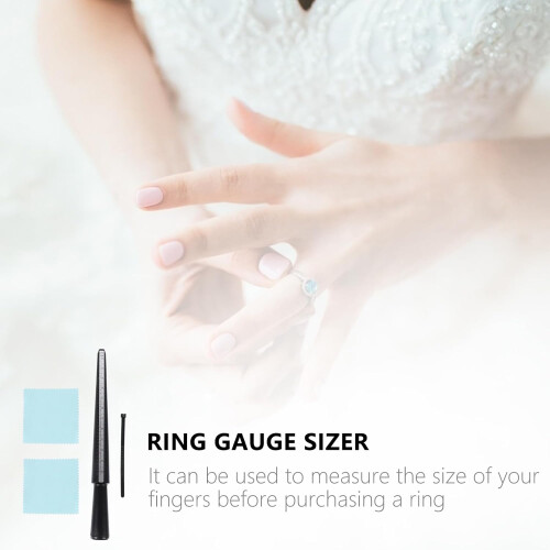 2 Sets Ringmessgürtel und Kunststoff-Ringdorn Schmuckgrößenmesser 2