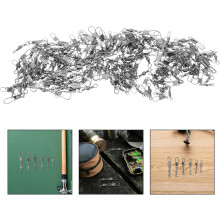 Juego de 150 conectores giratorios de acero inoxidable para pesca con clips de barril.