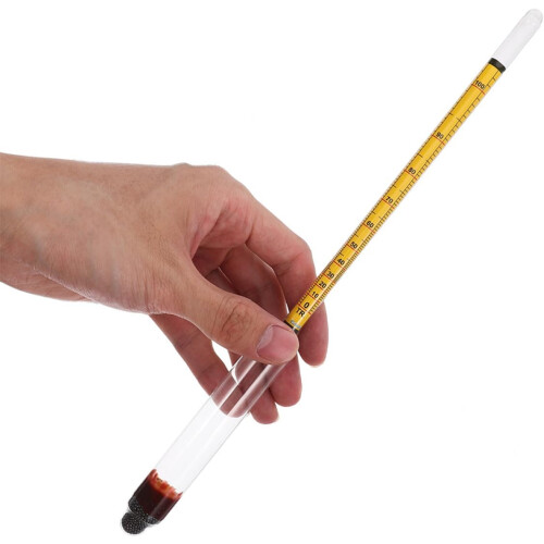 2 set alkoholhydrometer hydrometer gul skala pp-glas multifunktionell design lätt att använda 2