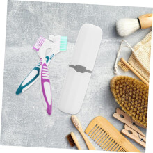 Set di 2 porta spazzolini da denti a doppia faccia, custodia da viaggio, scatola porta spazzolini portatile