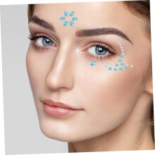 16 Blatt Strass-Aufkleber für das Gesicht, ideal für Party-Make-up, goldene Schmucksteine