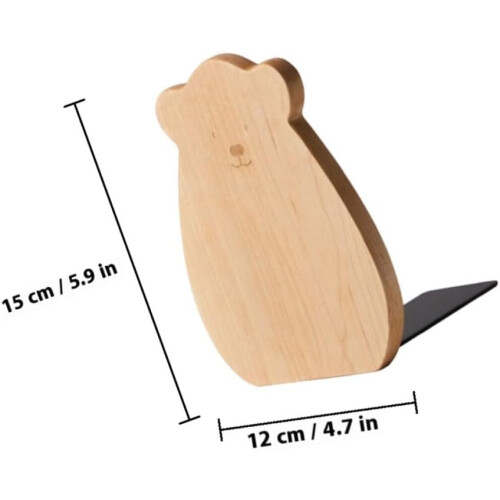 2pcs Adorable Bear Shape Bookends Book Stopper Plastic Desktop Office Bookend 1