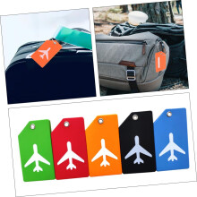 2pcs bagagem etiqueta verificada bagagem etiquetas de viagem PVC criativo