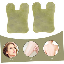 2pcs Jade raspando placa natureza Gua Sha ferramenta para massagem facial Cuidados da pele placa massagem facial Gua Sha