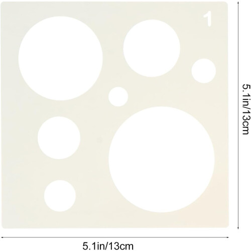 16pcs Geometric Stencils and Tracing Templates Plastic Drawing Learning Painting Set 1
