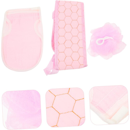 4er-Set Peeling-Körperwaschlappen, Duschhandschuh, Badetuch 1