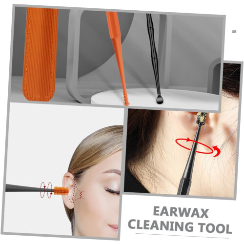 2sets Ear Wax Removal Tool Double End Silicone Earwax Tool 1