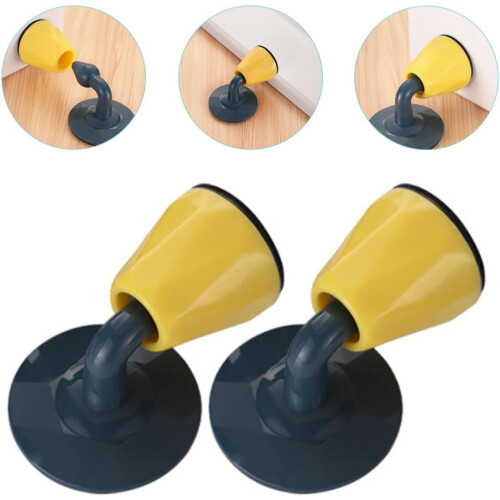 2 Stück Türstopper aus Kunststoff, Wand- und Bodentürstopper 2
