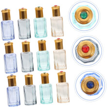 12 ks Gem Roller Bottle Opakovane použiteľné prázdne fľaštičky na kozmetické náhrady na esenciálne oleje Roller Malé