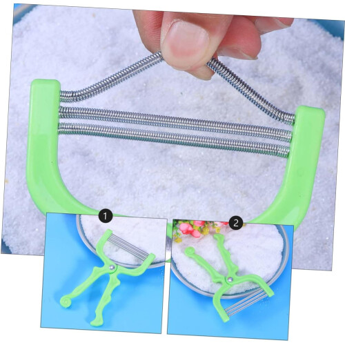 2 set di epilatore manuale per il viso e le sopracciglia. 1