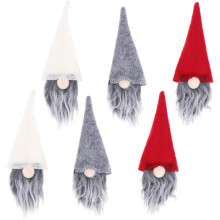 18er-Packung weihnachtliche Weinflaschenhüllen aus Vliesstoff, Zwergenform, dekorative Weinflaschendekoration