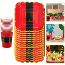 Party Tray for Christmas Decorations Party Paper Cups Plates Decorative