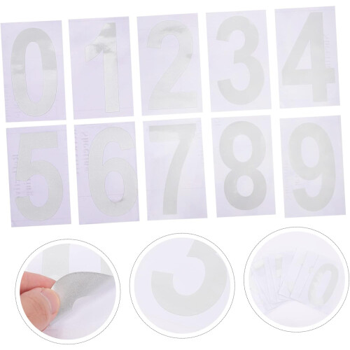16sets Reflective Mailbox Numbers Sticker Die Cut Classic Decals 2