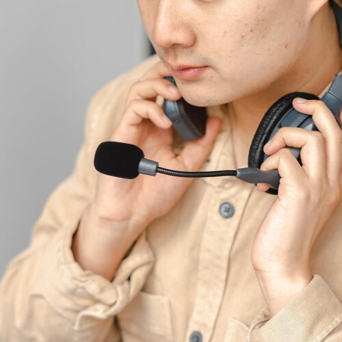25 protectores de micrófono tipo clip, fundas de esponja para micrófono con cuello flexible.