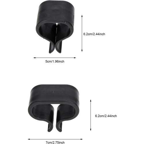 12 Stück Korbstuhlbefestigungen, schwarze PP-Gartenmöbelclips 1