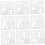 18pcs Halloween Stencils Template Faces Stencil DIY Modelo de desenho plástico 4