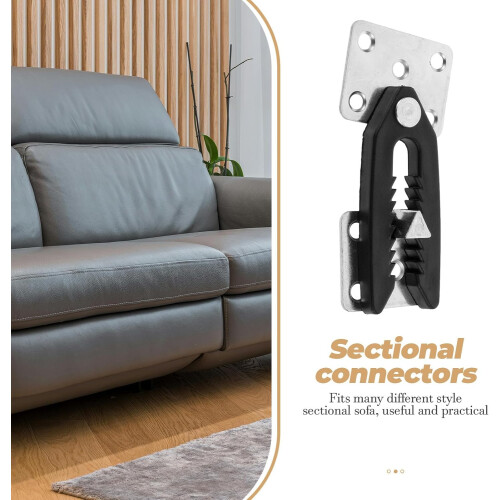2 Stück Sofaverbinder-Ersatzteile für Ecksofas, Metall- und Kunststoffkonstruktion 2