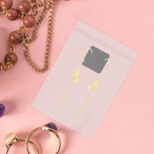 Lot de 50 sachets de rangement pour bijoux en PVC anti-ternissement avec pochettes épaisses pour boucles d'oreilles et bagues.